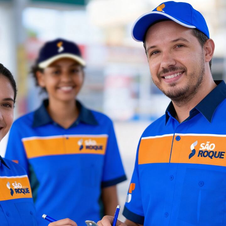 Frentistas sorrindo